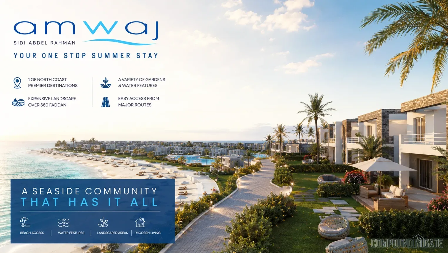 قرية امواج الساحل الشمالي Village Amwaj North Coast