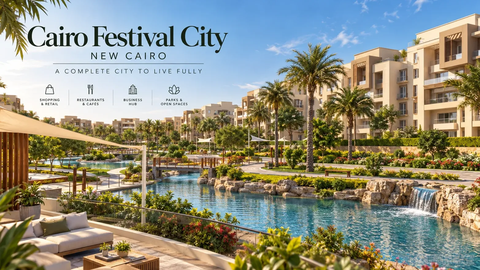 كمبوند كايرو فستيفال سيتي القاهرة الجديدة Compound Cairo Festival City New Cairo