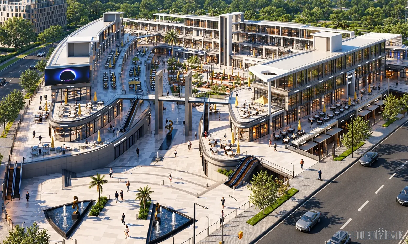تصميم مول بريدج وتوزيع المبنى BRDG Mall Design