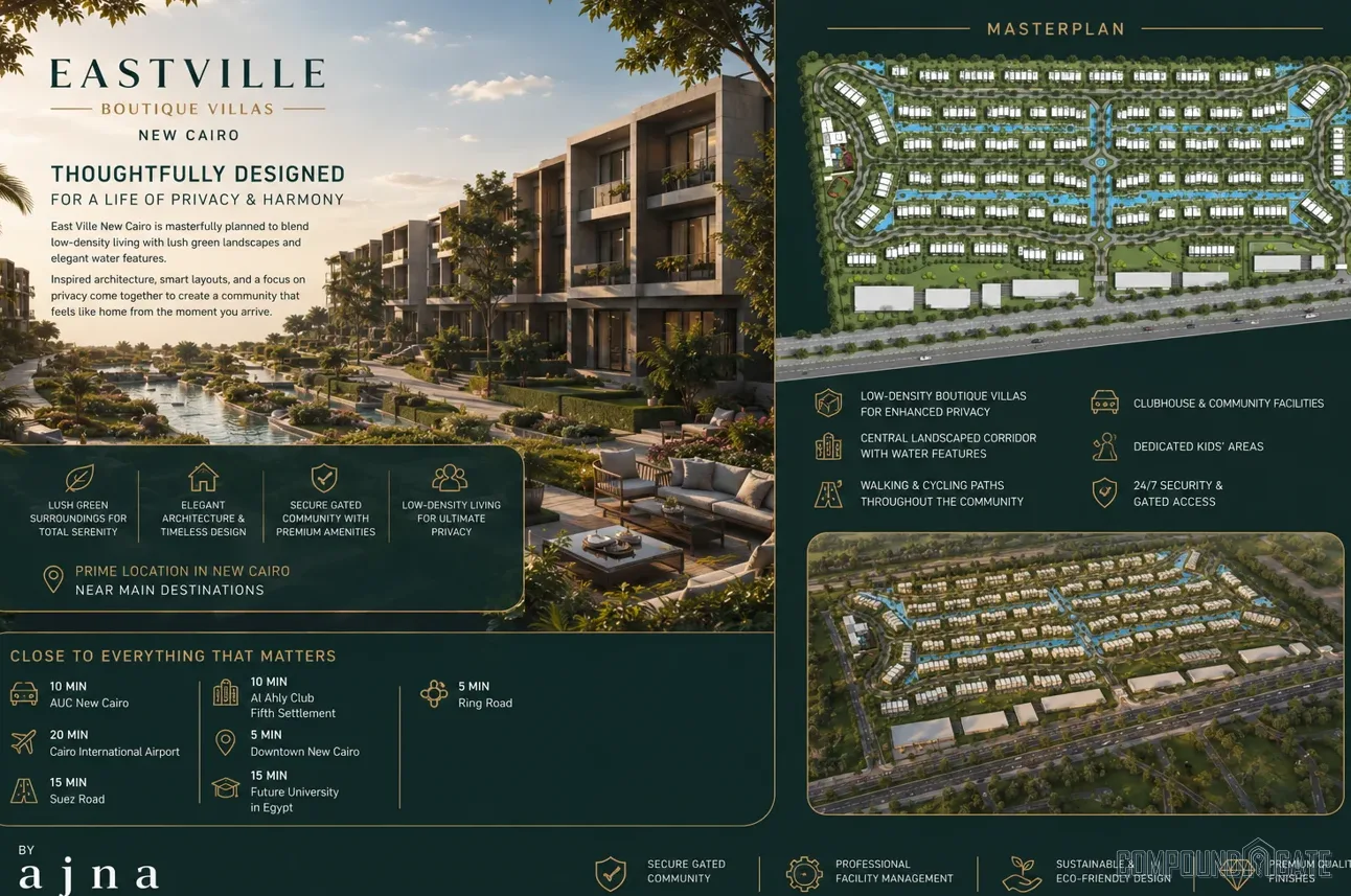 تصميم كمبوند ايست فيل القاهرة الجديدة East Ville Design New Cairo