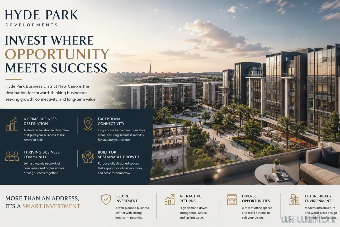 Investment in Hyde Park Business District New Cairo