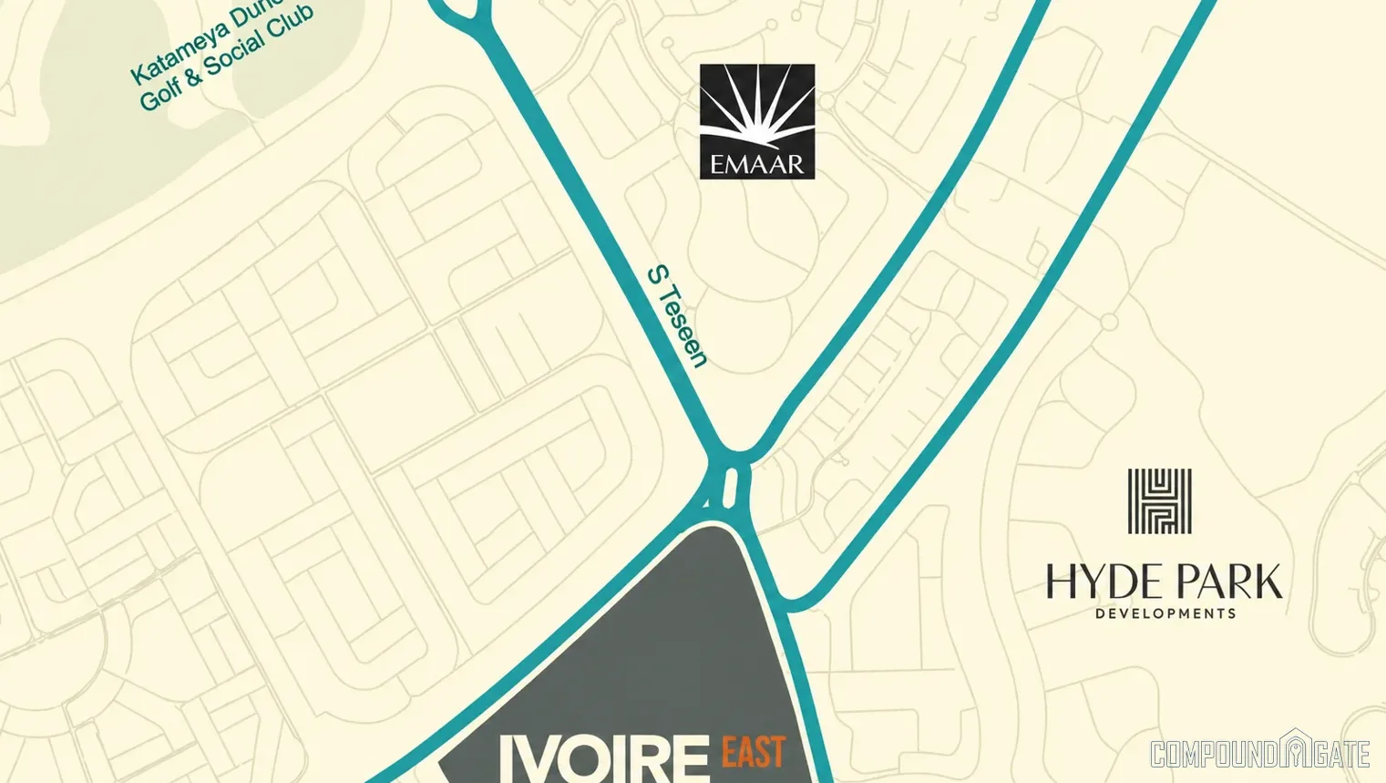 موقع كمبوند ايفوري ايست التجمع الخامس Ivoire East New Cairo
