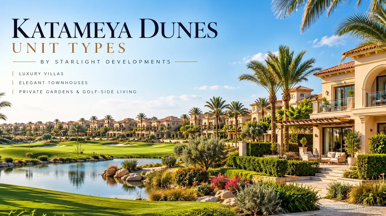 الوحدات والمساحات في كمبوند القطامية ديونز Katameya Dunes Unit Types