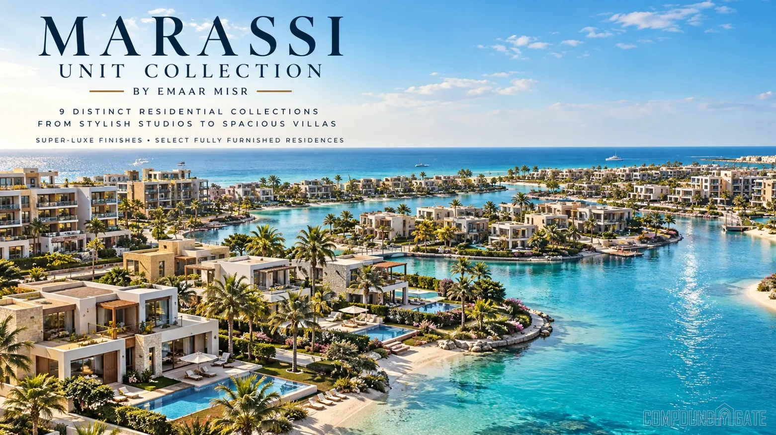الوحدات والمساحات في قرية مراسي Marassi Unit Types