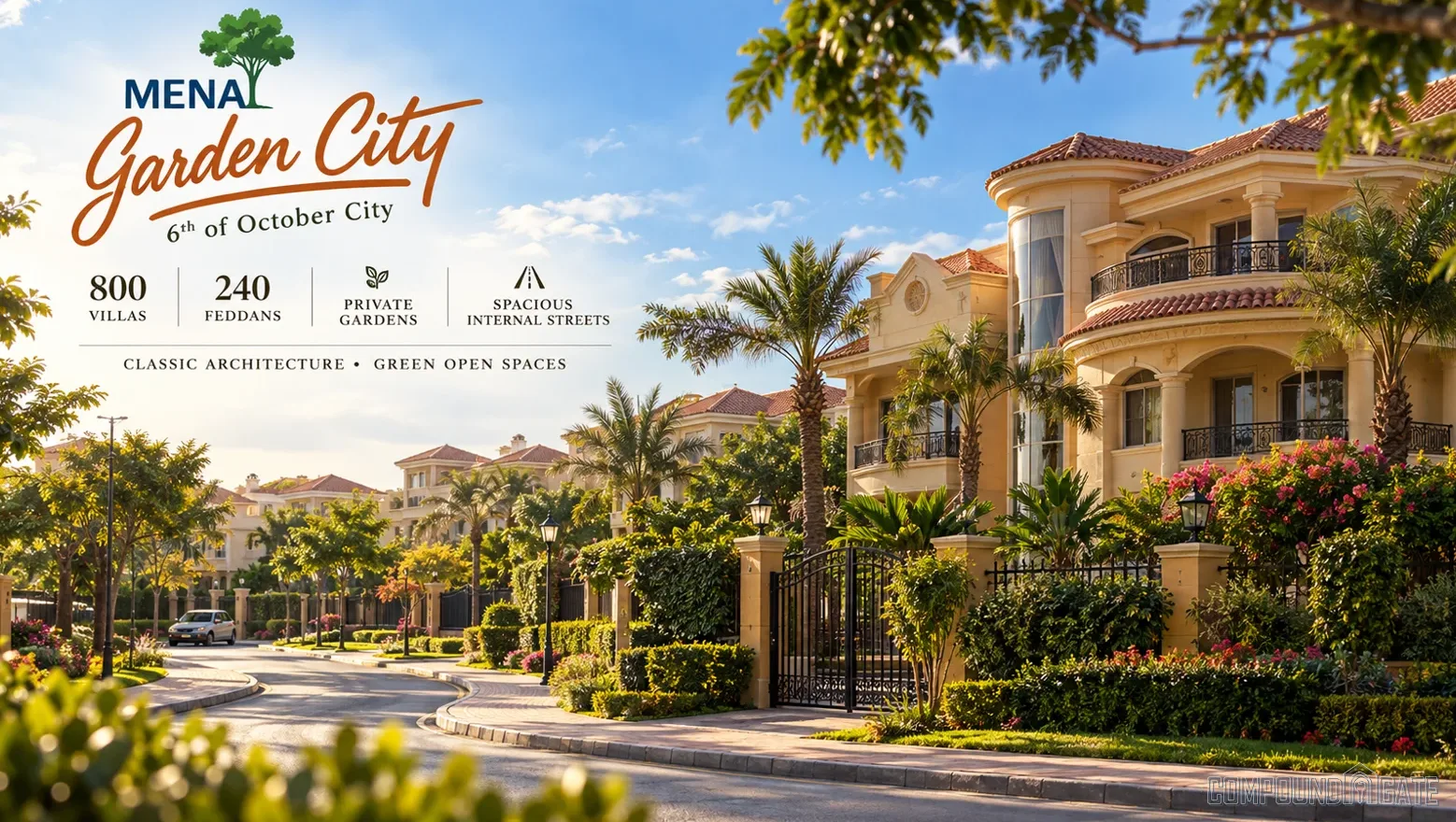 تصميم كمبوند مينا جاردن سيتي 6 اكتوبر Mena Garden City Design