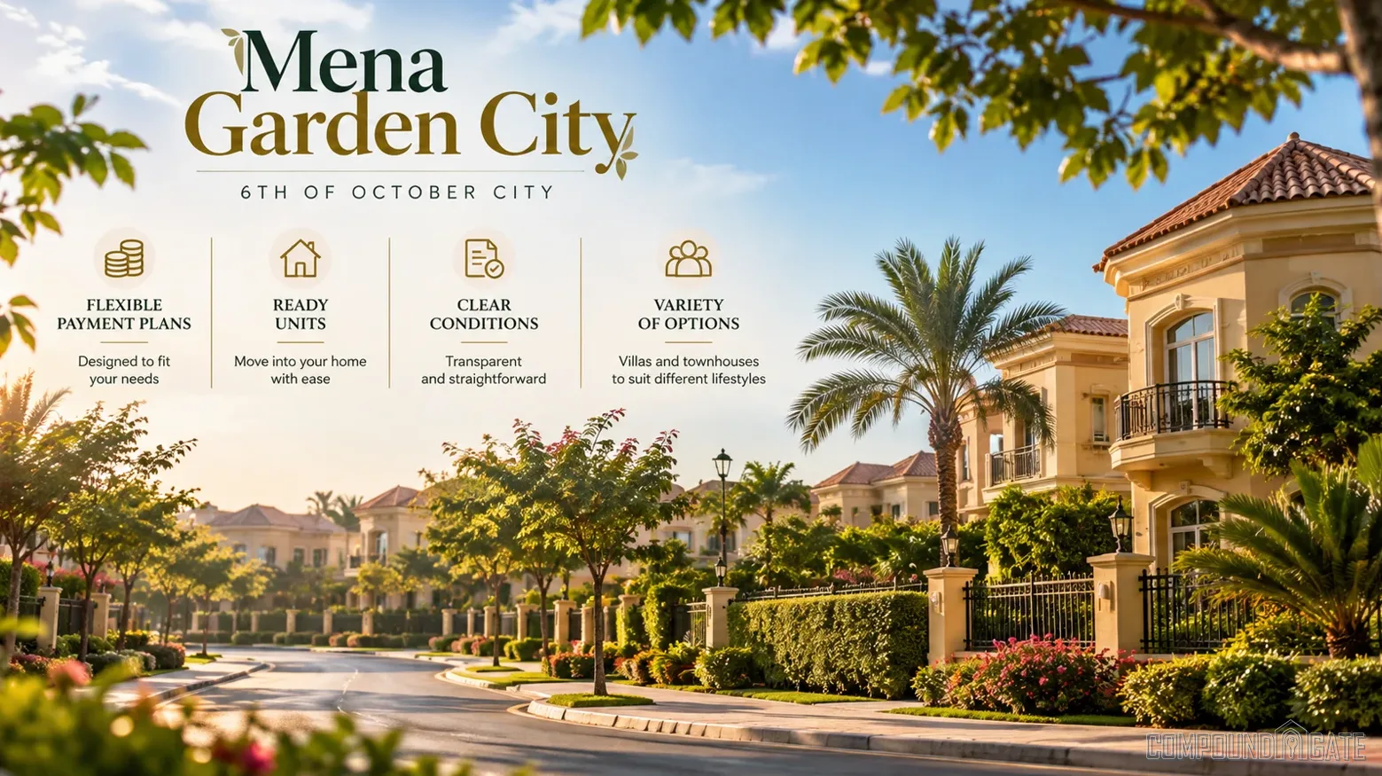 نظام التقسيط في كمبوند مينا جاردن سيتي 6 اكتوبر Mena Garden City Payment Plan