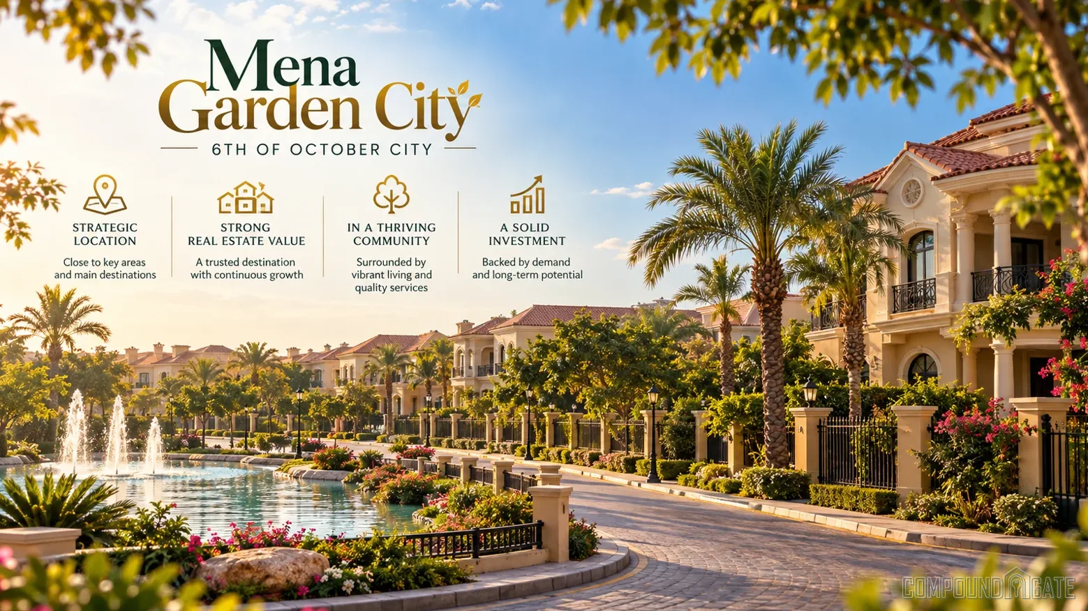 الاستثمار في كمبوند مينا جاردن سيتي 6 اكتوبر Mena Garden City Investment