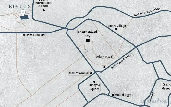 موقع مشروع ريفيرز الشيخ زايد