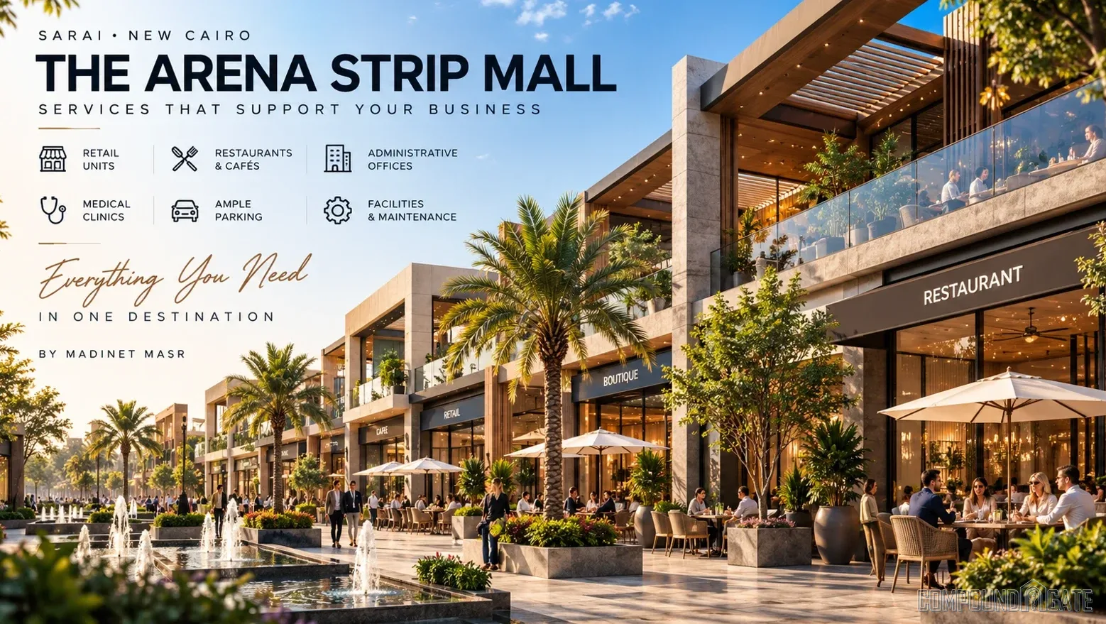 Facilities and Services at The Arena Strip Mall